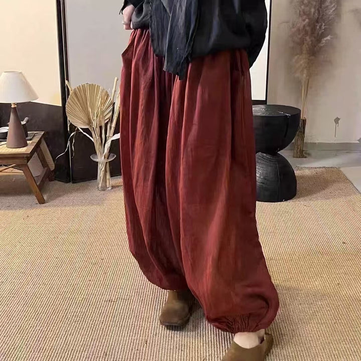 Femme Lettere Slankskårne Culottes med Elastisk Talje Stilla
