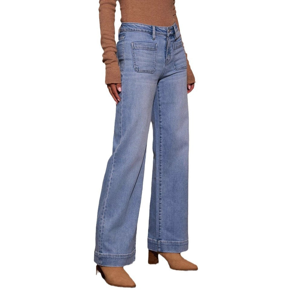 Dame Løs pasform Jeans med høje lommer og komfortabel talje Stilla