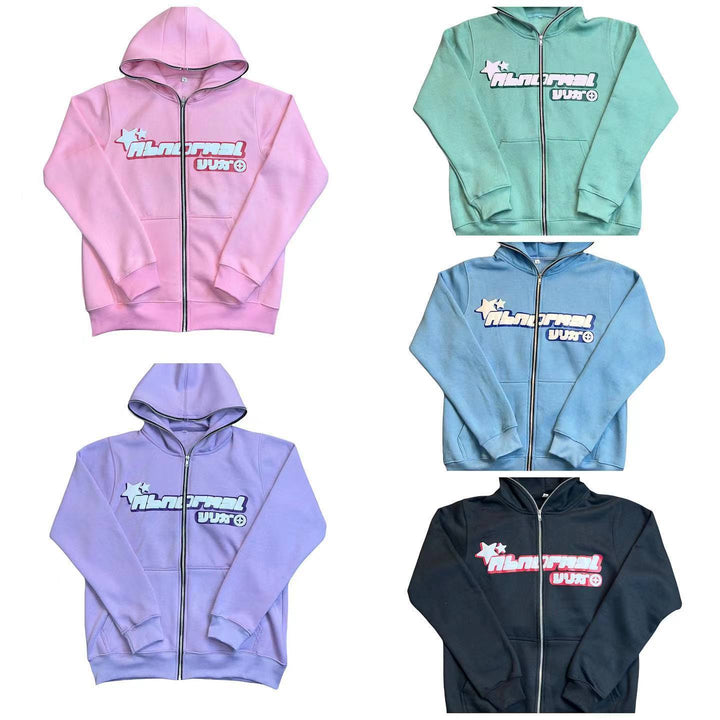 Herrer fritids zip-hoodie med grafiktryk Stilla