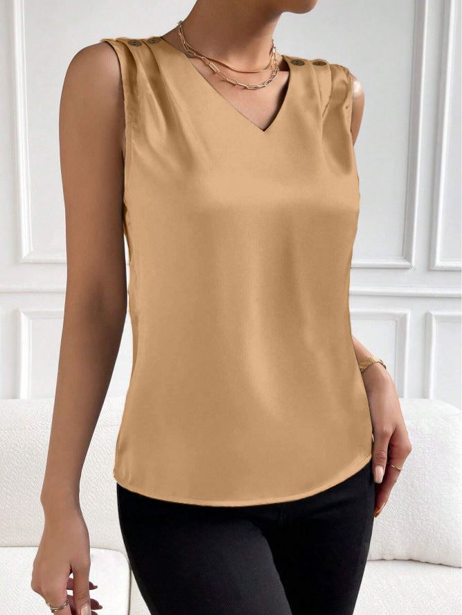 Dame Elegant V-hals Bluse Stilla