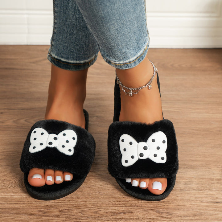 Dame Fluffy Pantofler med legende sommerfugledesign Stilla