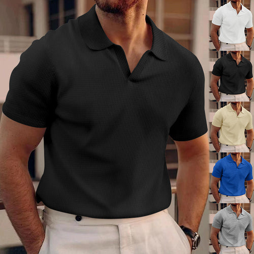 Herre mode kortærmet polo-shirt lavet af åndbart strukturstof Stilla