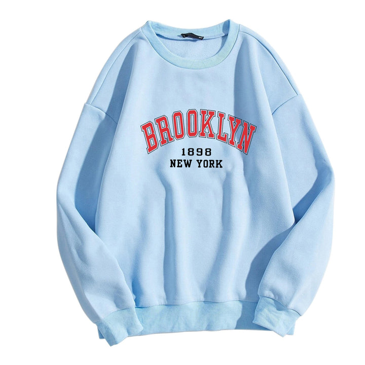 Kvinders casual oversized sweater med Brooklyn print Skovae