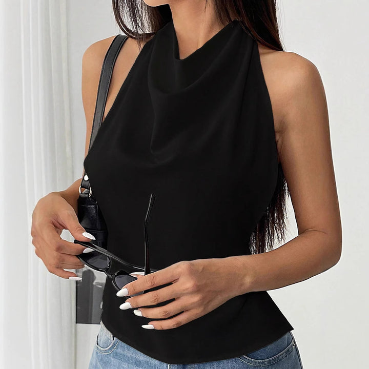 Dame luftigt Cut-Out Top med afslappet chic Stilla