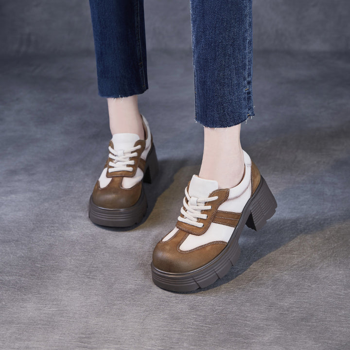Kvinder Chunky Platform Snørebånd Sneakers Stilla