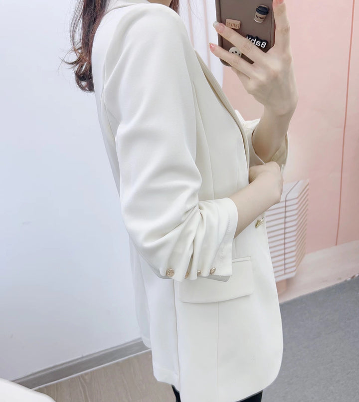 Dame Elegant Businessblazer med figursyet snit og praktiske lommer Stilla