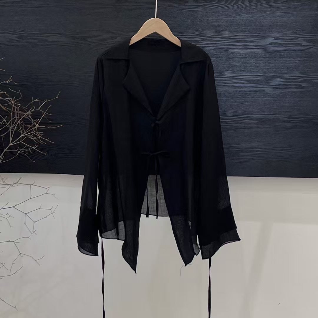 Femme Let Flydende Bindefront-Bluse Stilla