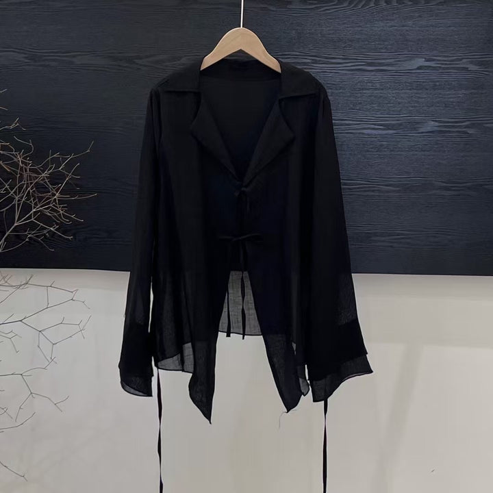 Femme Let Flydende Bindefront-Bluse Stilla