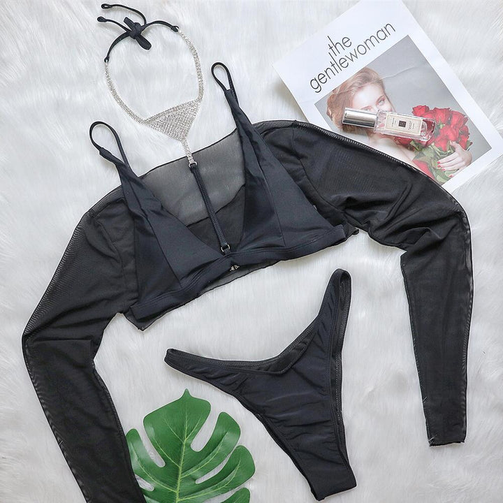 Modebevidste Damer Langærmet Bikini Sæt Stilla