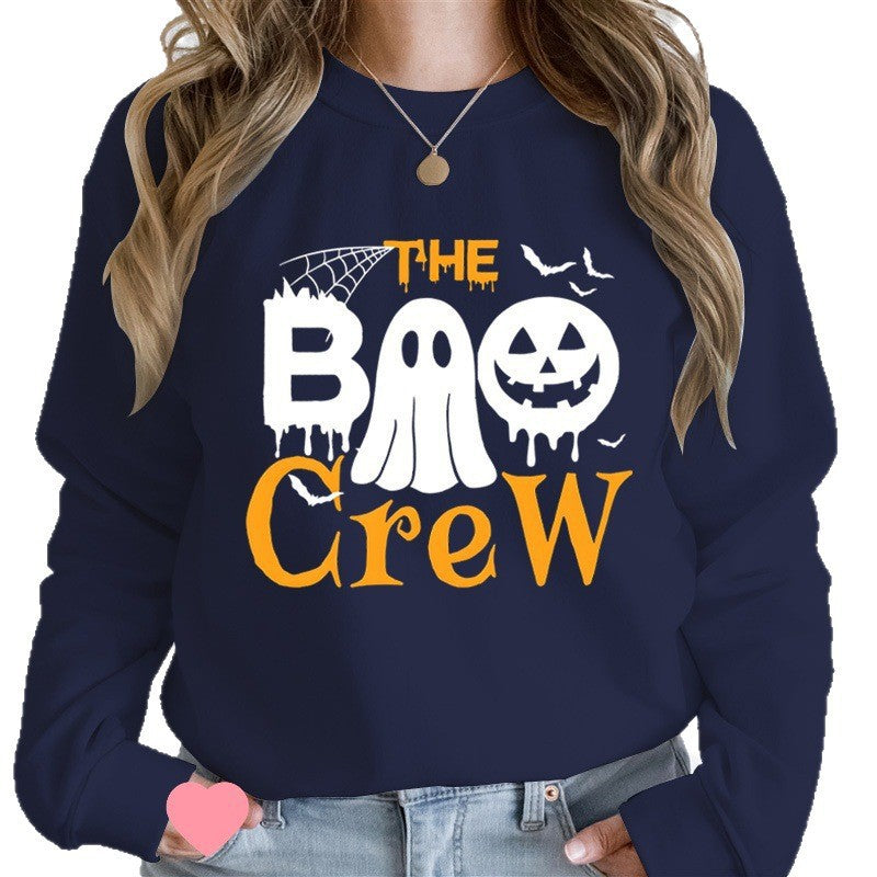 Kvinders sweatshirt med Halloween-tema og kreativ grafisk tryk Stilla