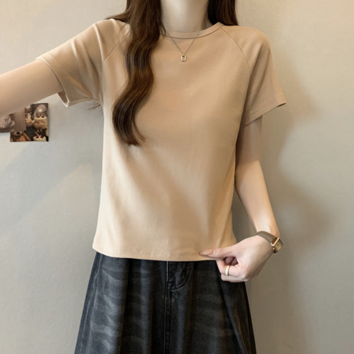 Femme Klassisk Kortærmet Pullover T-Shirt Stilla