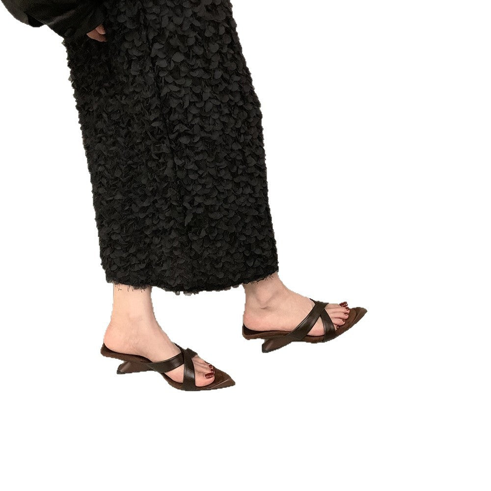 Dame Chic Spids-Tå Sandaler med Krydsremme Stilla