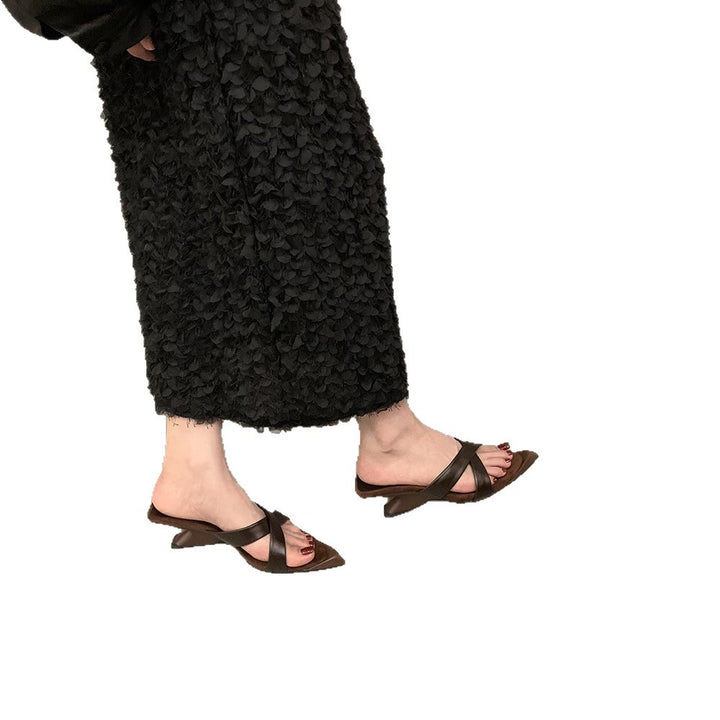 Dame Chic Spids-Tå Sandaler med Krydsremme Stilla