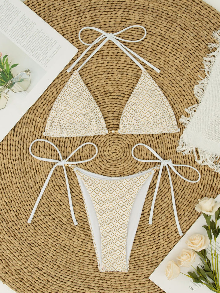 Femme Triangle Bralette Bikini Sæt med justerbare bånd Stilla