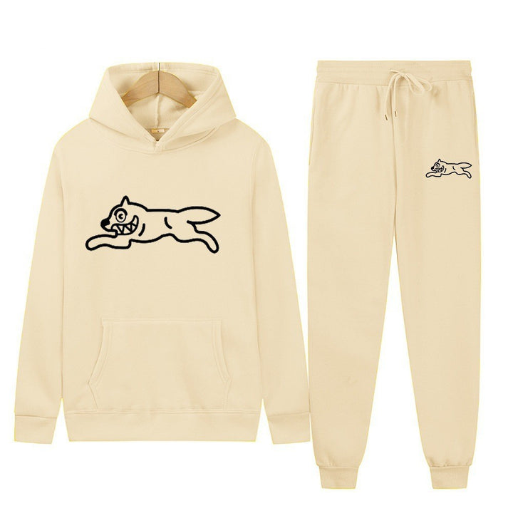 Kvinders sporty hoodie sæt med sejt dyremotiv Skovae