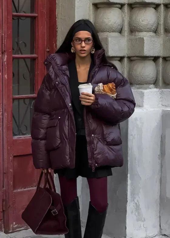 Stilla | Gloss Oversize Pufferjakke
