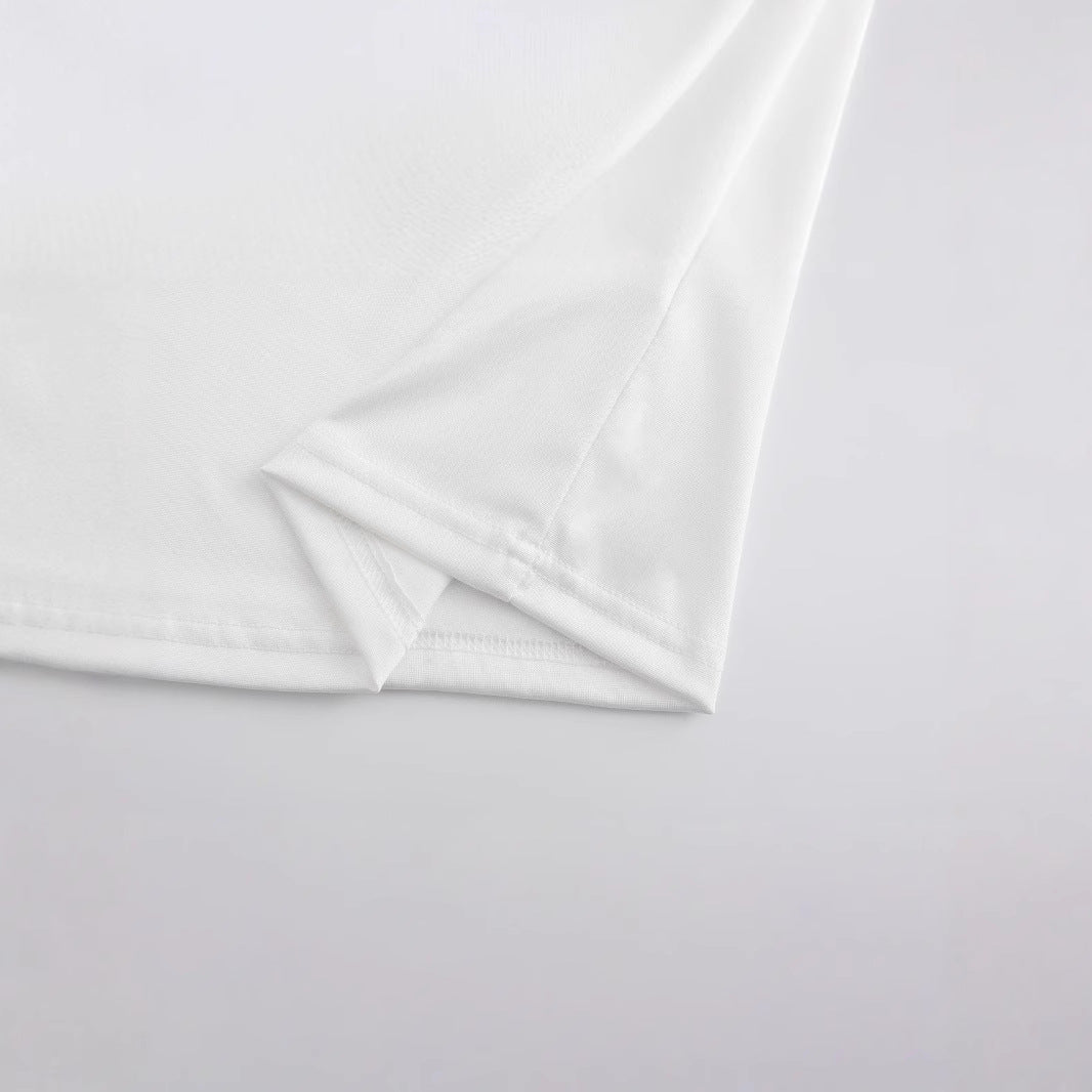 Dame Crop-T-Shirt med moderne bydesign Skovae