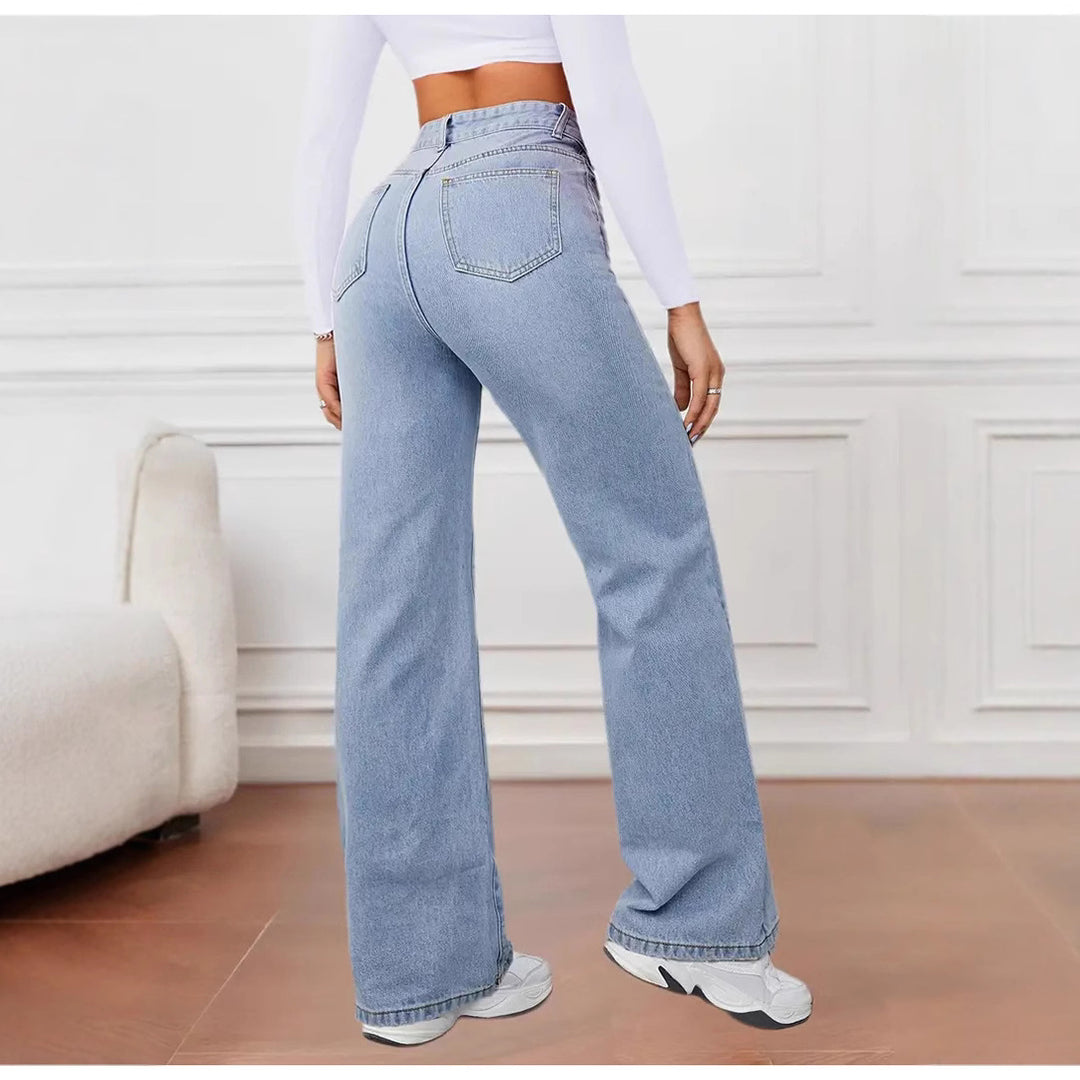 Damer Bred Jeans Stilla
