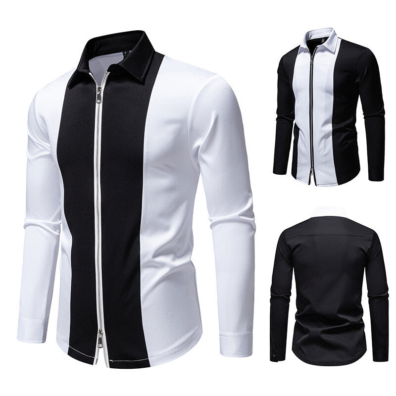 Herrer Moderne Lynlås Sport T-shirt Stilla