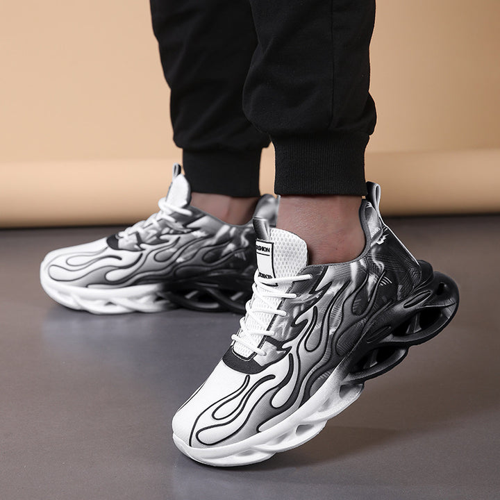 Herrer Stilfulde Performance Sneakers med Flamme Design Stilla