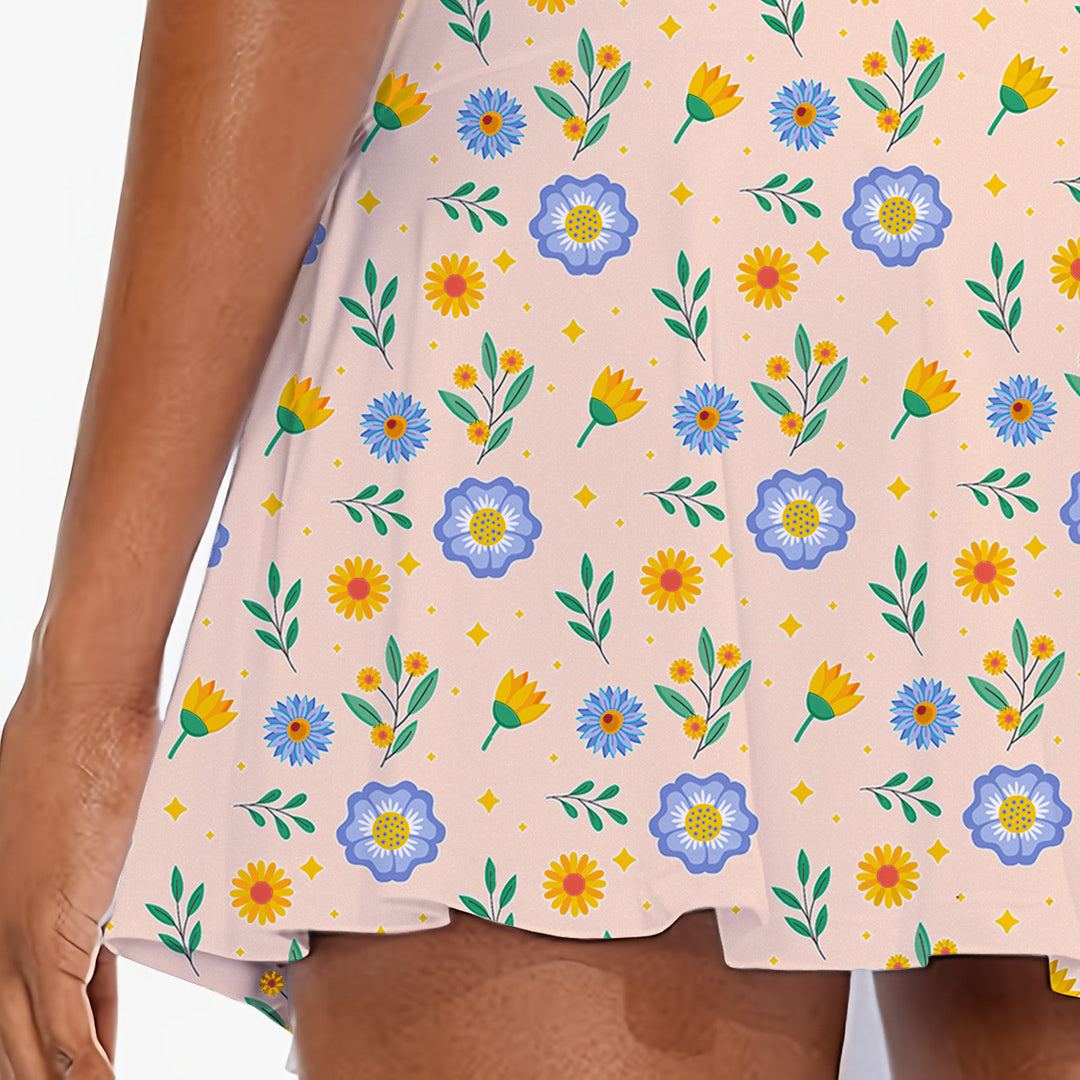 Dame Floral Print Active Skort Stilla