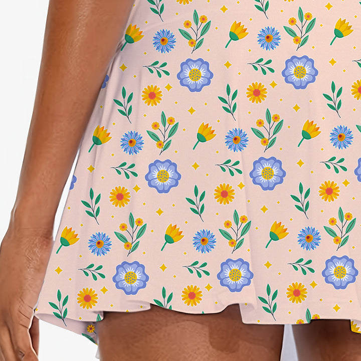 Dame Floral Print Active Skort Stilla