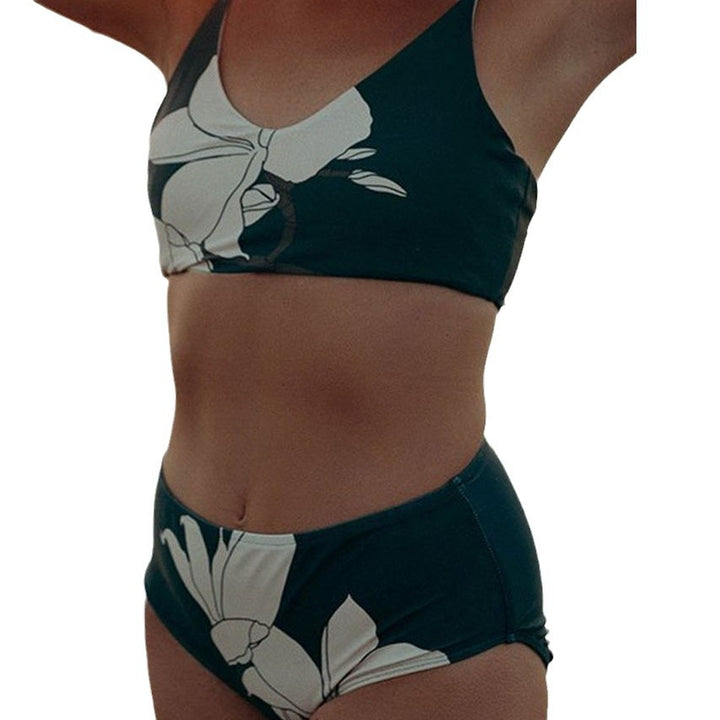 Dame Blomster Højskåret Bikini Sæt Stilla