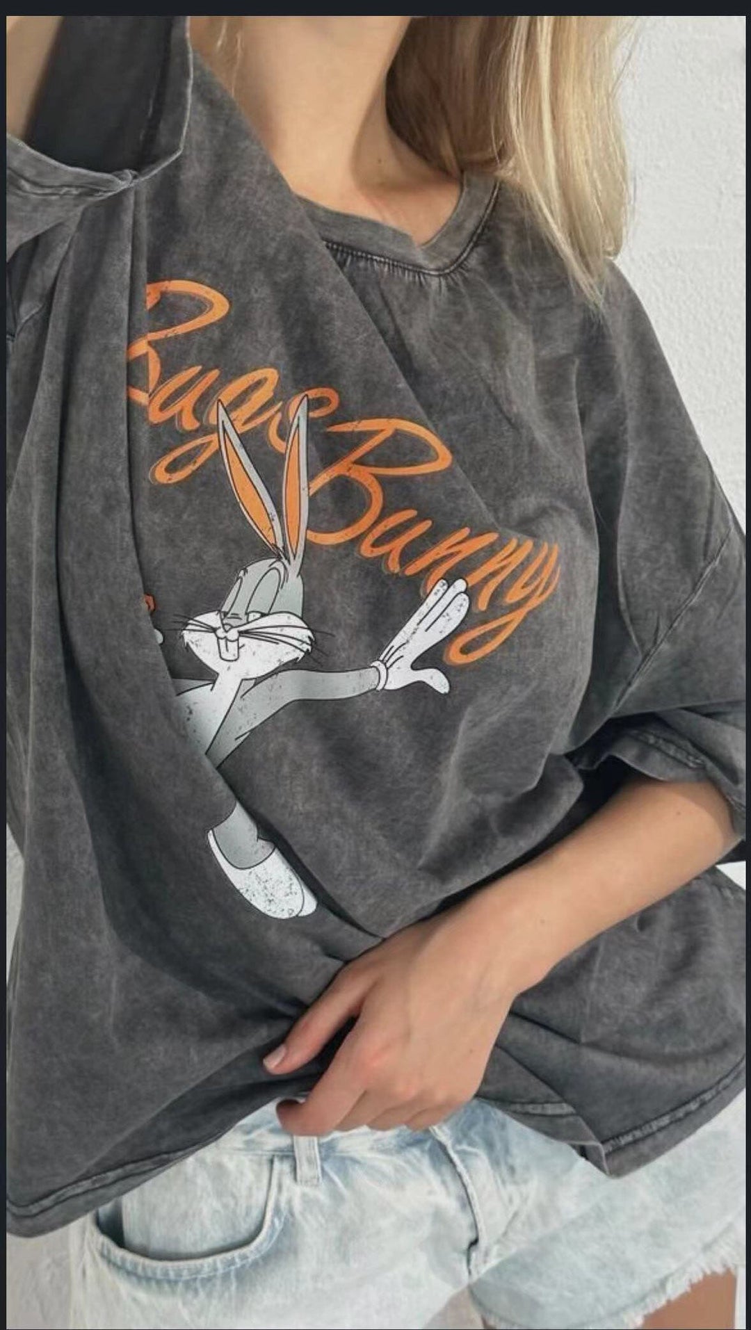 Dame Oversized T-Shirt med nostalgisk Mickey Mouse design Stilla