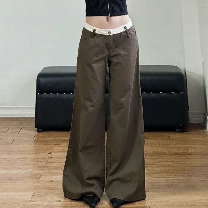 Damen Cargo-Hose im lässigen Stil mit praktischen Seitentaschen und weitem Bein Skovae
