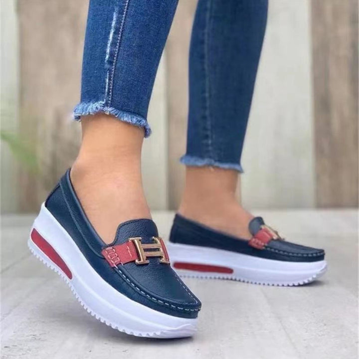 Dame behagelige Slip-On Loafers med dämpende Plateau Stilla