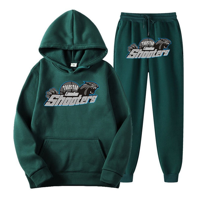 Dame's fritids hoodie og joggersæt med urban sportsdesign Skovae