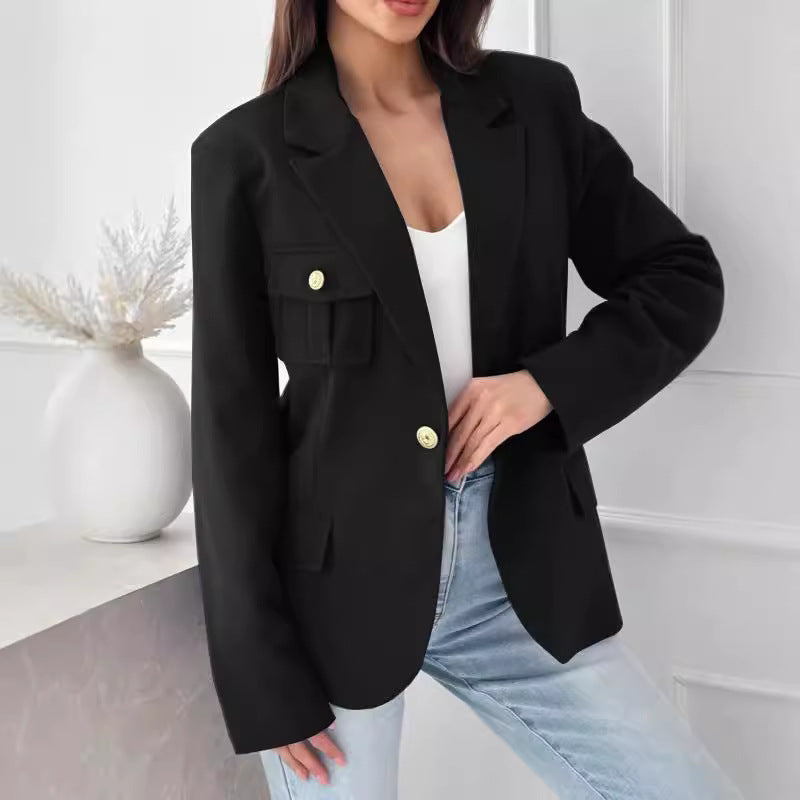 Dame Blazer med praktiske lommer og elegant snit Stilla