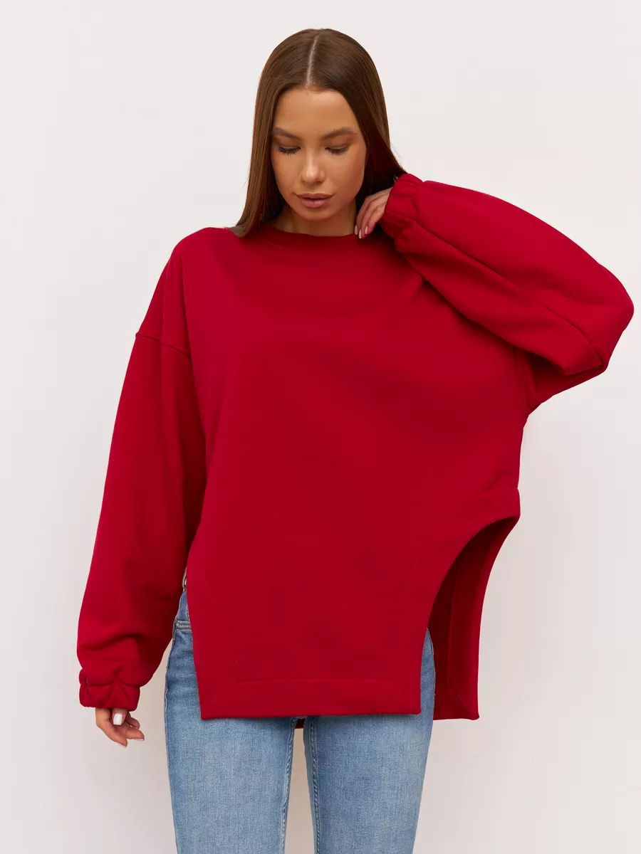 Dame Oversized Sweatshirt med unik skulderdetalje og afslappet pasform Stilla