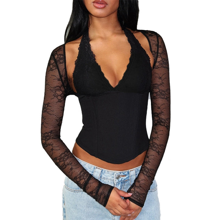 Dame spids bodysuit med figurformende design Skovae
