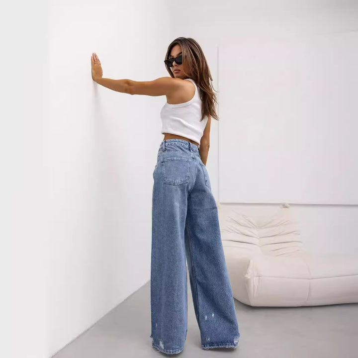 Damer Løst skårne jeans med afslappet vintage charme Stilla