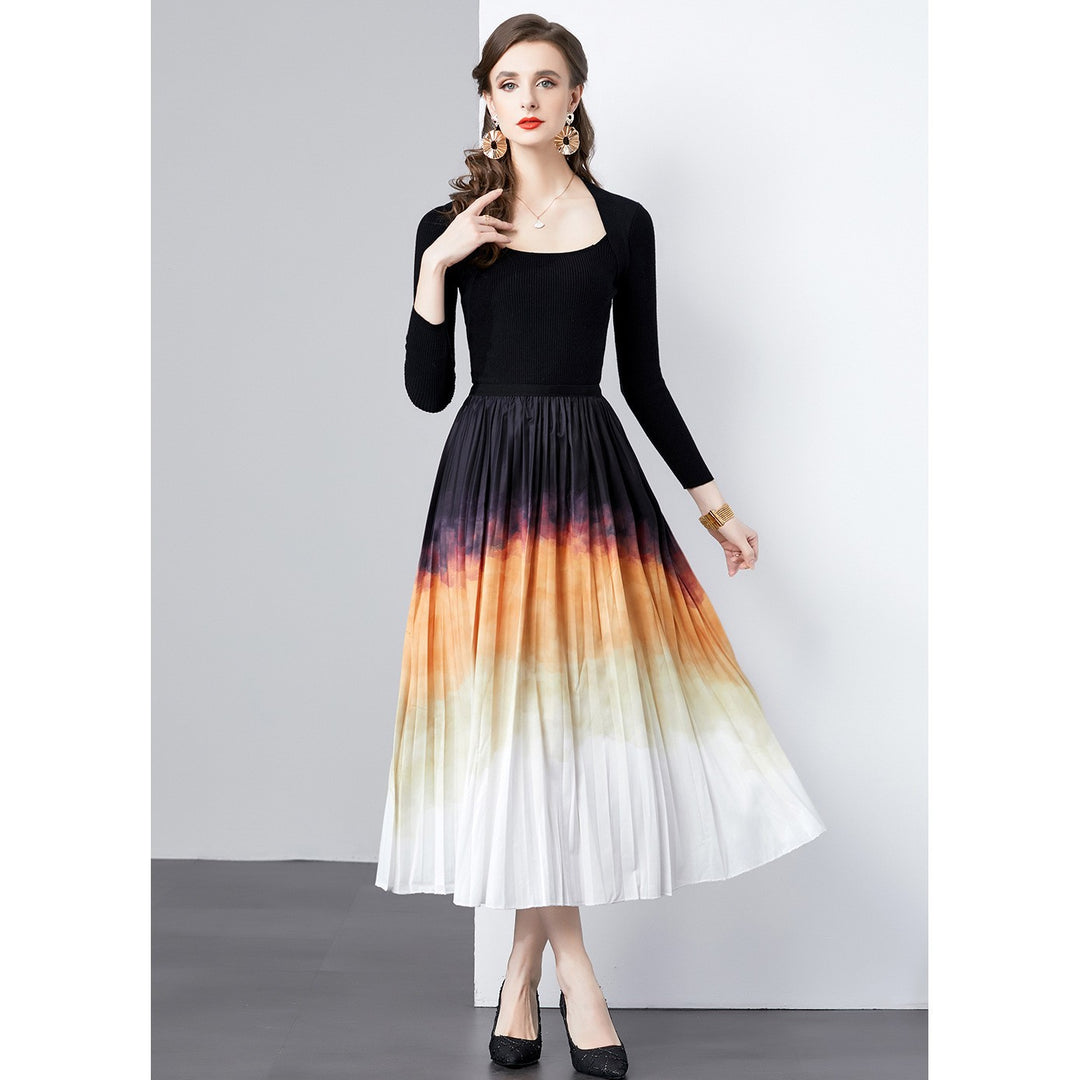 Damer Elegant Broderet Midi Kjole Stilla