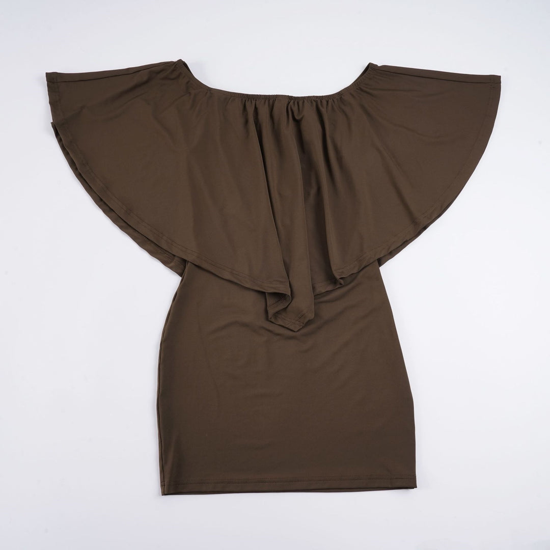 Dame Off-Shoulder Minikjole med voluminøst overdel Skovae