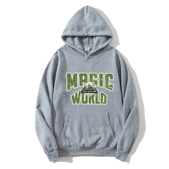 Dame hoodie med moderne grafisk print Skovae