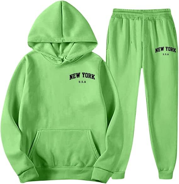 Dame Hooded Sweat Suit med høj kvalitet materiale og moderne bogstaver Skovae