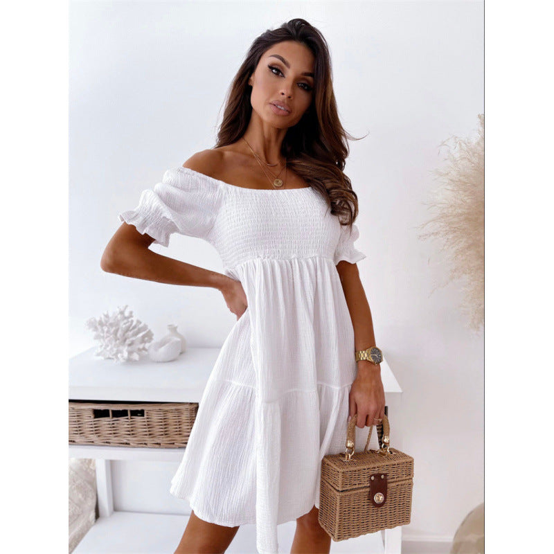 Damer Off-Shoulder Lagdelt Minikjole Stilla
