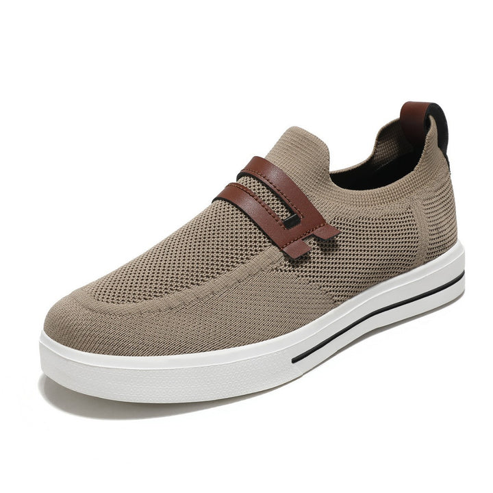 Herrer Åndbare Slip-On Fritids Sneakers med Stilfulde Accenter Stilla