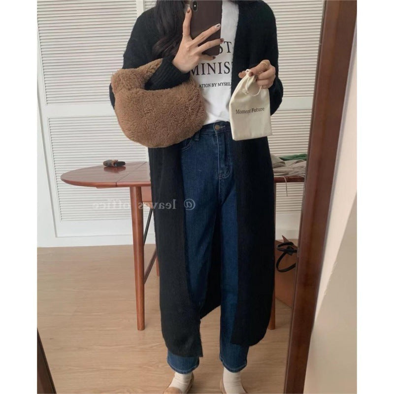 Kvinderne Lange Strik Cardigan Stilla