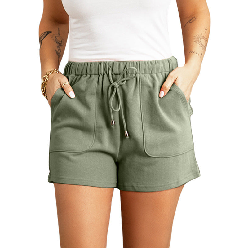 Dame behagelige sweatshorts med elastisk bund og praktiske lommer Stilla