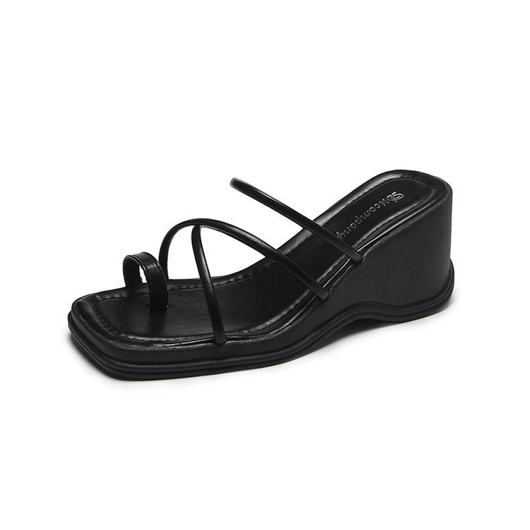 Dame Wedge-sandaler med elegante remme og skridsikker sål Stilla
