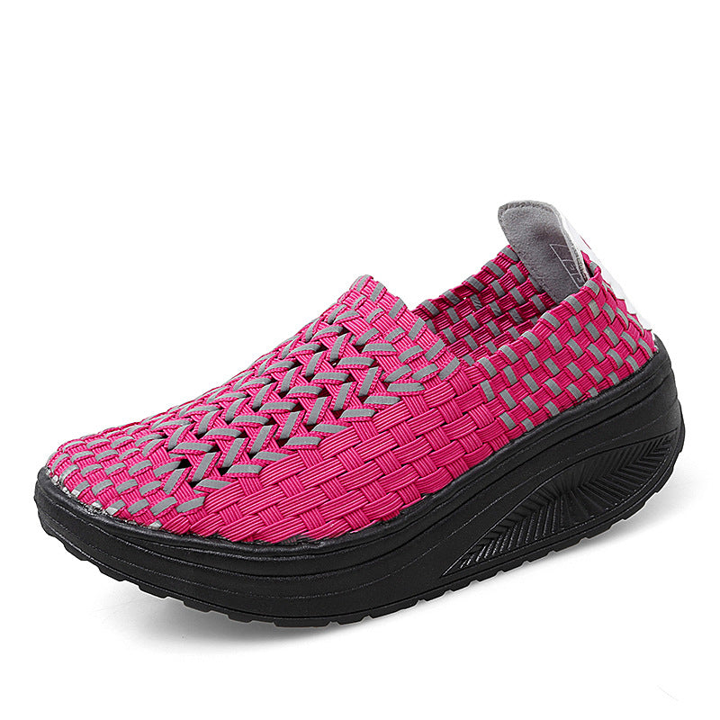 Herrer Åndbare Slip-On Flettet Sneakers Stilla