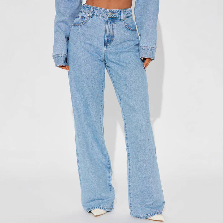 Dame Løst skårne Højtaljede Jeans med afslappet charme Stilla