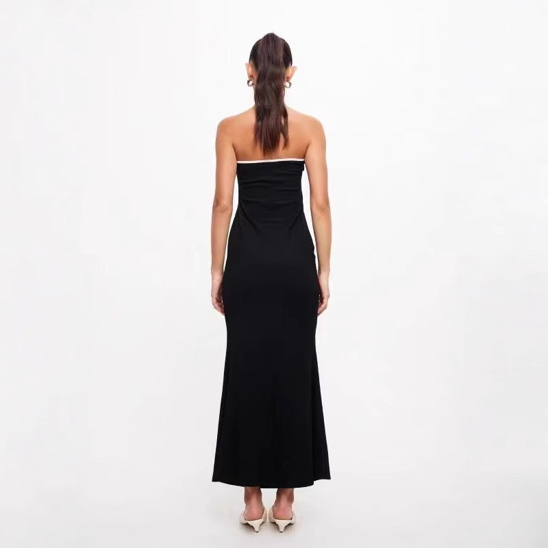 Dame blomsterprint halterneck maxi kjole Stilla