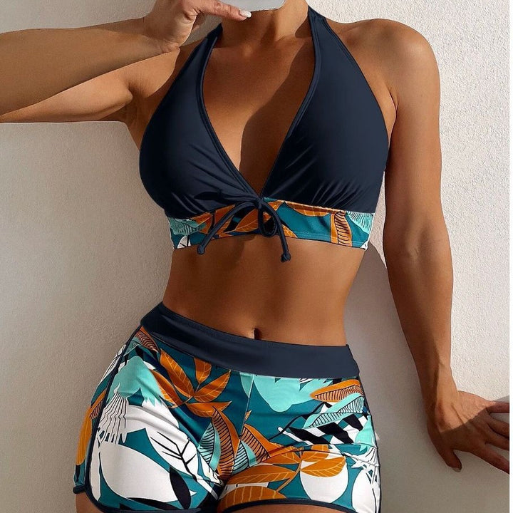 Dame bikini sæt med floralt design og justerbar top Stilla