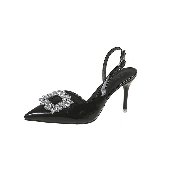 Dame elegante Slingback-pumps med krystaludsmykning Stilla