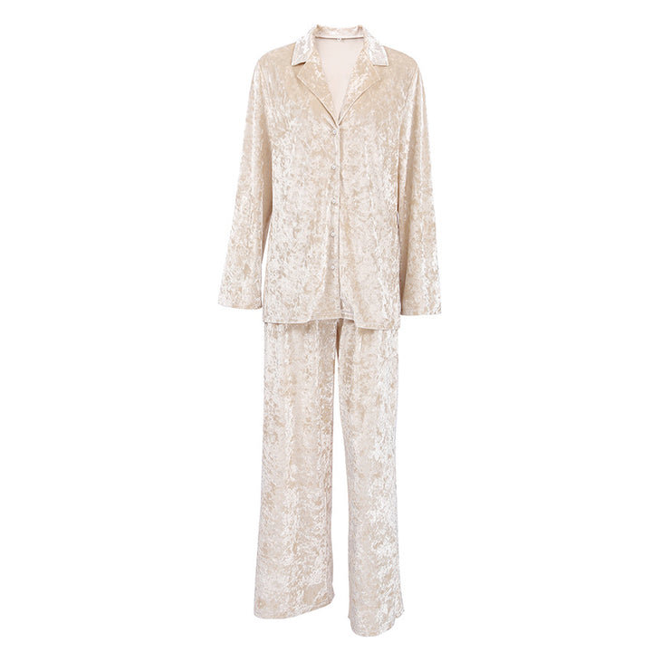 Dame velourssuit med elegant snit og afslappet fald Stilla